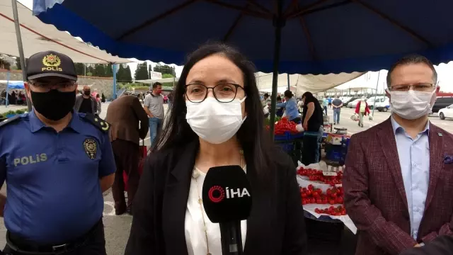 Pendik'te tam kapanma sürecinde pazarlarda sıkı denetim Pendik'te tam kapanma sürecinde pazarlarda sıkı denetim