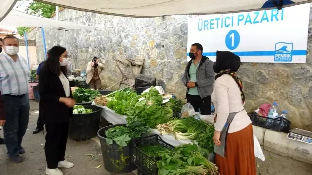 Pendik'te tam kapanma sürecinde pazarlarda sıkı denetim Pendik'te tam kapanma sürecinde pazarlarda sıkı denetim