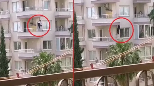 Polisleri kapıda gören suçlu, balkondan balkona atlayıp kaçmaya çalıştı! O anlar kamerada Polisleri kapıda gören suçlu, balkondan balkona atlayıp kaçmaya çalıştı! O anlar kamerada