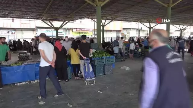 Batman'da semt pazarları pandemi koşularında açıldı