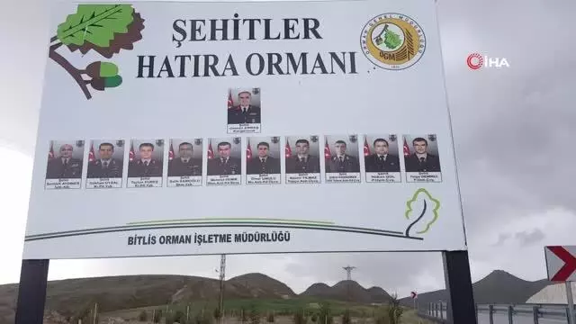 Bitlis'teki helikopter şehitleri anısına hatıra ormanı oluşturuldu Bitlis'teki helikopter şehitleri anısına hatıra ormanı oluşturuldu