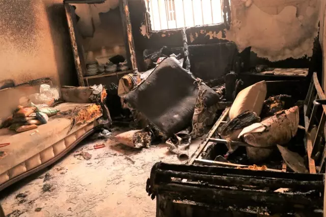 Şanlıurfa'da kanser hastası kadının evi kundaklandı Şanlıurfa'da kanser hastası kadının evi kundaklandı