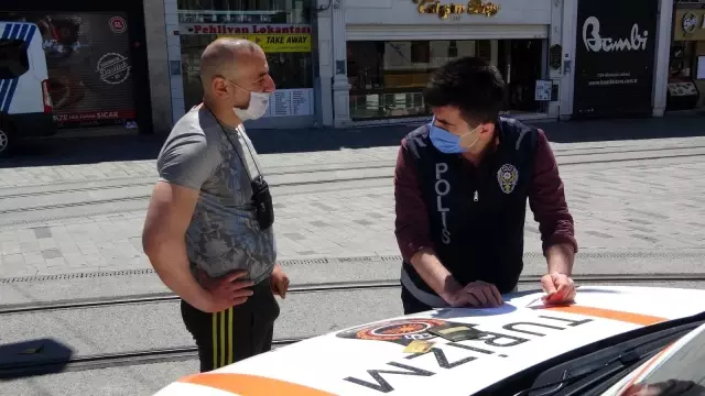 Taksim'de turistlere yönelik denetim Taksim'de turistlere yönelik denetim