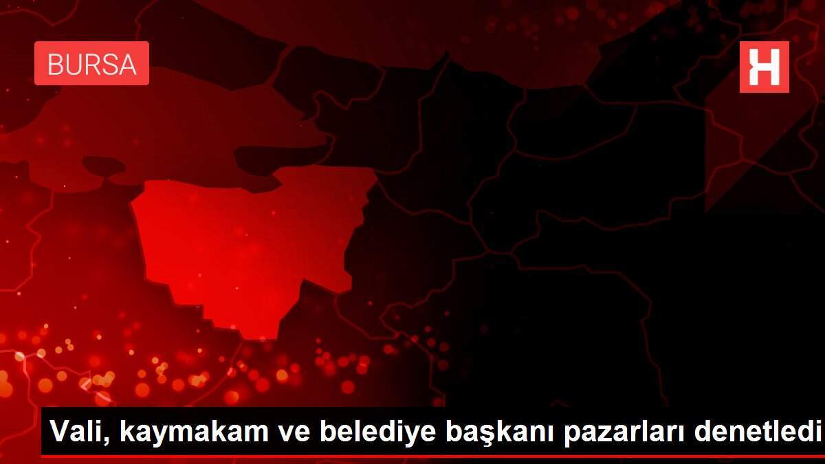 Vali, kaymakam ve belediye başkanı pazarları denetledi