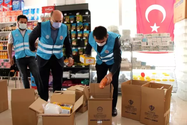 Amasya Müftülüğü gıda kolisi alışverişini mahalle bakkallarından yaptı Amasya Müftülüğü gıda kolisi alışverişini mahalle bakkallarından yaptı