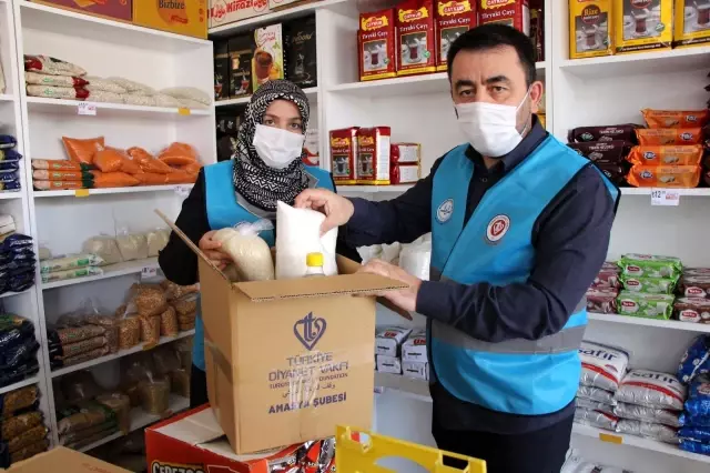 Amasya Müftülüğü gıda kolisi alışverişini mahalle bakkallarından yaptı Amasya Müftülüğü gıda kolisi alışverişini mahalle bakkallarından yaptı