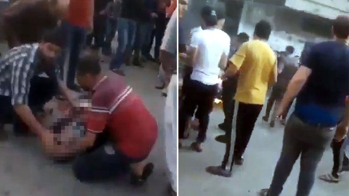İsrail'in hava saldırısının ardından Filistinlilerin çaresizliği kamerada