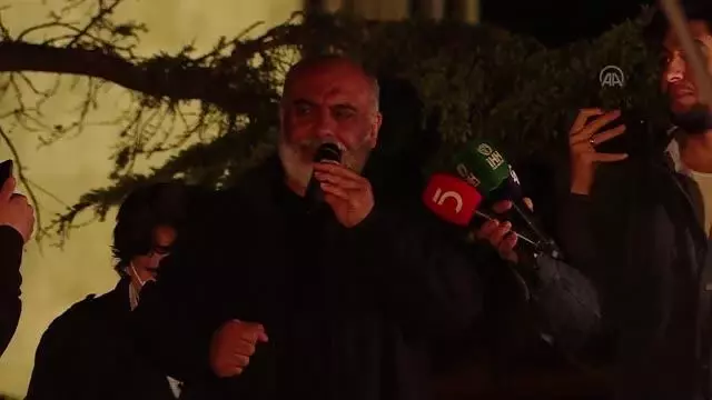 İsrail'in Mescid-i Aksa saldırıları İstanbul'da protesto edildi İsrail'in Mescid-i Aksa saldırıları İstanbul'da protesto edildi