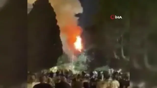 Mescid-i Aksa'nın bahçesinde yangın