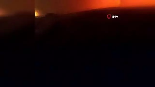 Yol inşaatında çalışan işçilerin kaldığı konteynerde yangın Yol inşaatında çalışan işçilerin kaldığı konteynerde yangın