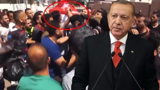 Cumhurbaşkanı Erdoğan 'Kardan Aydınlık' şiirini okudu, tabuttaki Türk bayrağı detayı dikkat çekti Cumhurbaşkanı Erdoğan 'Kardan Aydınlık' şiirini okudu, tabuttaki Türk bayrağı detayı dikkat çekti