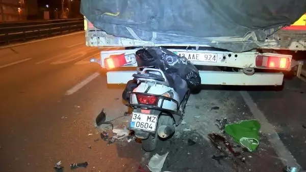 Son Dakika | İSTANBUL-D-100 KARAYOLU'NDA MOTOSİKLET, TIR'A OK GİBİ SAPLANDI: 1 ÖLÜ, 1 YARALI Son Dakika | İSTANBUL-D-100 KARAYOLU'NDA MOTOSİKLET, TIR'A OK GİBİ SAPLANDI: 1 ÖLÜ, 1 YARALI