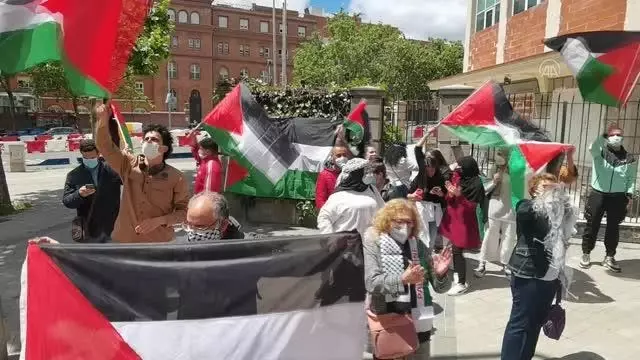 İsrail'in Mescid-i Aksa ve Doğu Kudüs'teki saldırıları protesto edildi İsrail'in Mescid-i Aksa ve Doğu Kudüs'teki saldırıları protesto edildi