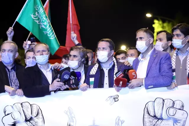 İsrail'in Mescid-i Aksa'ya yönelik saldırıları Ankara'da protesto edildi İsrail'in Mescid-i Aksa'ya yönelik saldırıları Ankara'da protesto edildi
