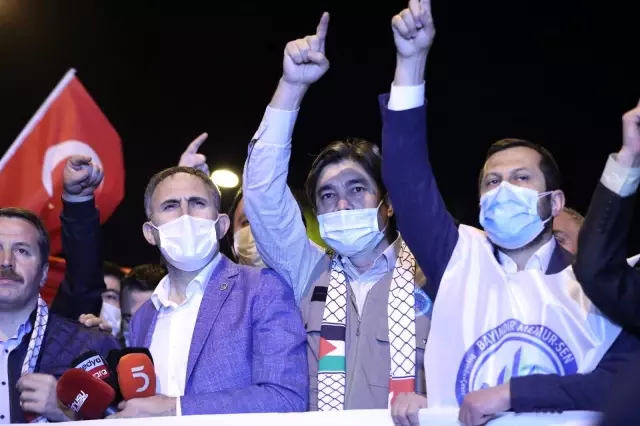 İsrail'in Mescid-i Aksa'ya yönelik saldırıları Ankara'da protesto edildi İsrail'in Mescid-i Aksa'ya yönelik saldırıları Ankara'da protesto edildi