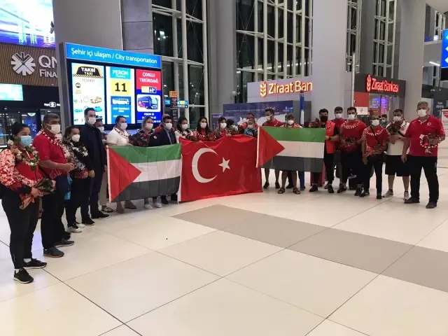 Milli atıcılardan Filistin'e destek Milli atıcılardan Filistin'e destek