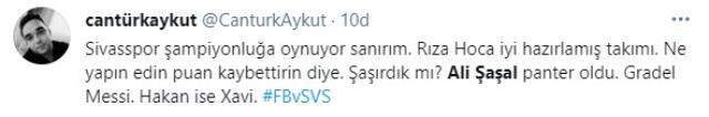 Sivasspor kalecisi Ali Şaşal'ın performansı Fenerbahçe taraftarlarını çıldırttı