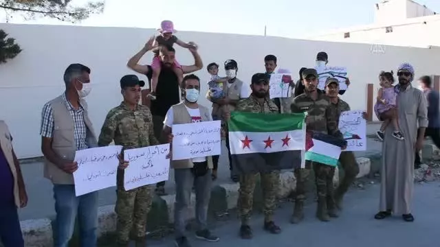 TEL ABYAD - Barış Pınarı Harekatı bölgesinde Filistinlilerin direnişine destek gösterisi düzenlendi TEL ABYAD - Barış Pınarı Harekatı bölgesinde Filistinlilerin direnişine destek gösterisi düzenlendi