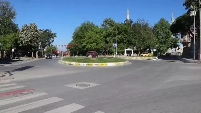 Trakya'da cadde ve sokaklarda 'tam kapanma' sessizliği hakim Trakya'da cadde ve sokaklarda 'tam kapanma' sessizliği hakim
