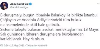 Ankara: Bakan Gül: E-duruşmayı Bakırköy, Çağlayan ve Anadolu adliyelerinde aktif hale getirdik Ankara: Bakan Gül: E-duruşmayı Bakırköy, Çağlayan ve Anadolu adliyelerinde aktif hale getirdik