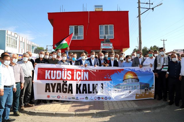 Kahtadaki STK'lardan İsrail'e ortak tepki Kahtadaki STK'lardan İsrail'e ortak tepki