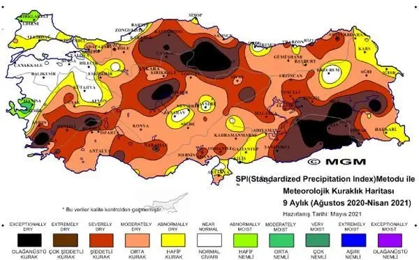 Üç bölgede 'olağanüstü' kuraklık Üç bölgede 'olağanüstü' kuraklık