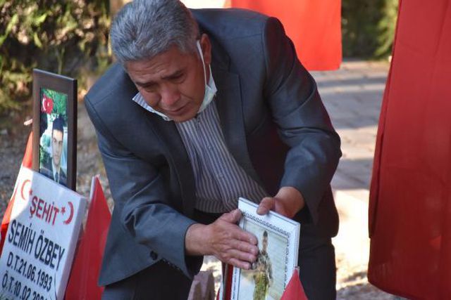Son dakika haber... Malatya'da namaz sonrası şehitlikte buruk bayram Son dakika haber... Malatya'da namaz sonrası şehitlikte buruk bayram