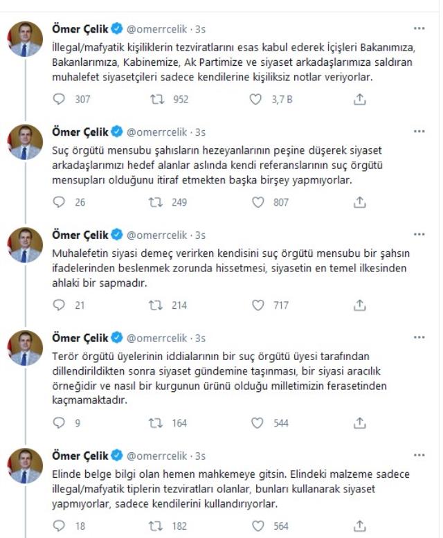 Sedat Peker'in Bakan Soylu ile ilgili iddialarına Cumhurbaşkanlığı'ndan ve AK Parti'den ilk yorum