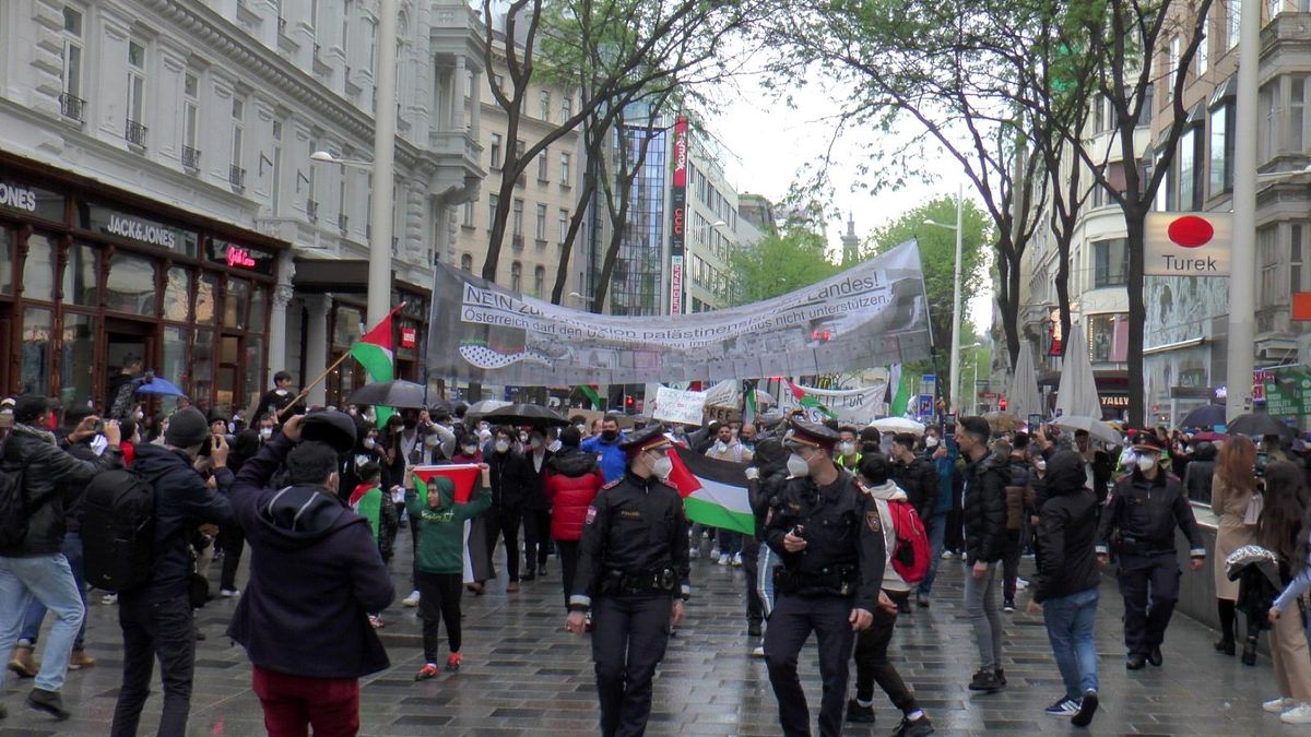 Viyana'da İsrail karşıtı protesto