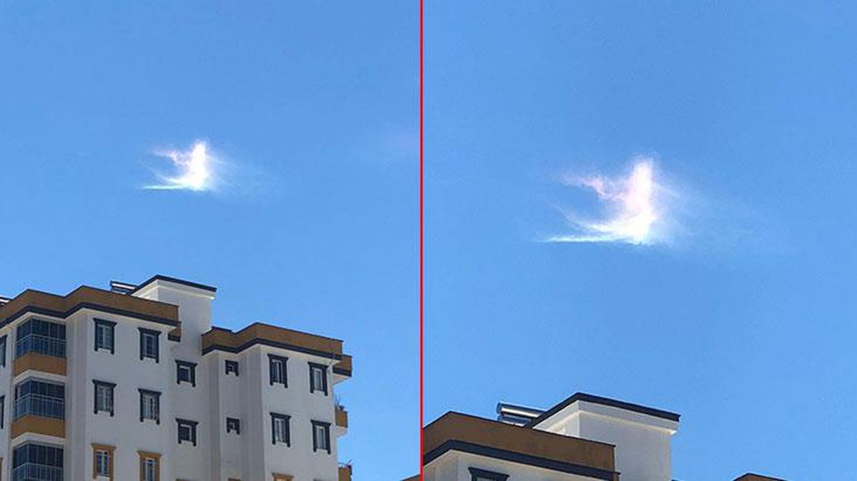 Gökyüzünde aniden beliren ateş gökkuşağı büyük heyecan yarattı! Görenler telefona sarıldı