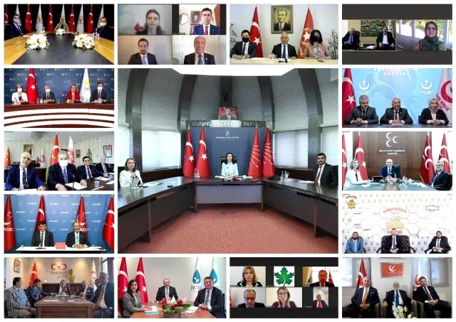 CHP heyetinin siyasi partilerle video konferans aracılığıyla bayramlaşması tamamlandı CHP heyetinin siyasi partilerle video konferans aracılığıyla bayramlaşması tamamlandı