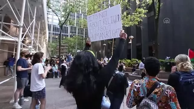 ABD'de Filistin'e destek gösterisi ABD'de Filistin'e destek gösterisi