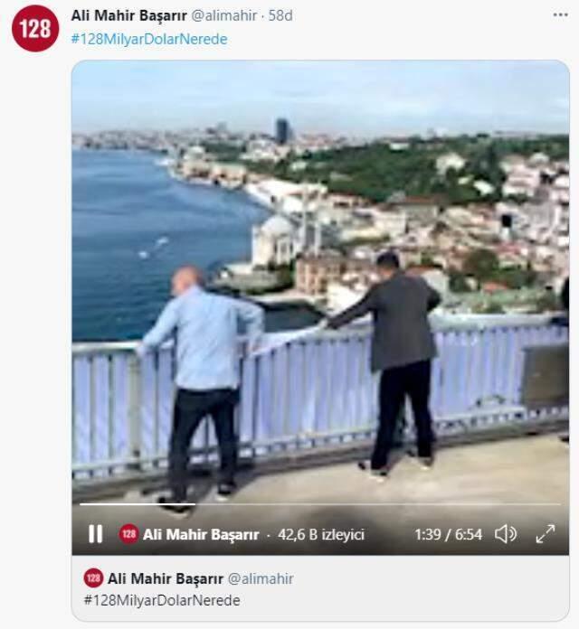 CHP'li vekiller 15 Temmuz Şehitler Köprüsü'ne '128 milyar dolar nerede?' yazılı dev bir pankart astı CHP'li vekiller 15 Temmuz Şehitler Köprüsü'ne '128 milyar dolar nerede?' yazılı dev bir pankart astı
