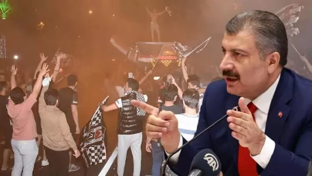 Şampiyonluğu coşkuyla kutlayan Beşiktaş taraftarına Bakan Koca'dan uyarı: Riskten uzak duralım Şampiyonluğu coşkuyla kutlayan Beşiktaş taraftarına Bakan Koca'dan uyarı: Riskten uzak duralım