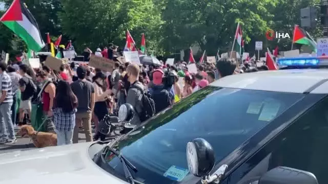 Washington'dan Filistin'e destek gösterisi Washington'dan Filistin'e destek gösterisi