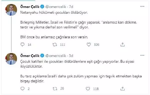 AK Parti Sözcüsü Çelik: 'BM bu anlamsız çağrılara son versin' AK Parti Sözcüsü Çelik: 'BM bu anlamsız çağrılara son versin'