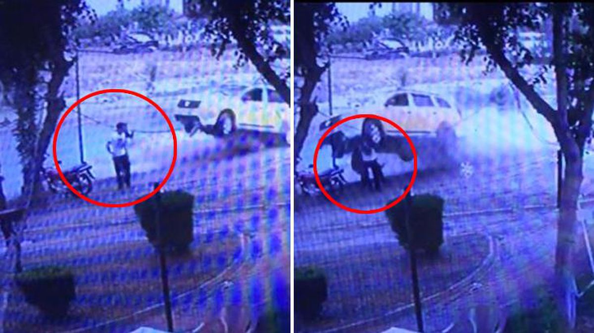 Alkollü taksicinin kullandığı araç, nehir kenarındaki iki kişinin üzerine böyle düştü