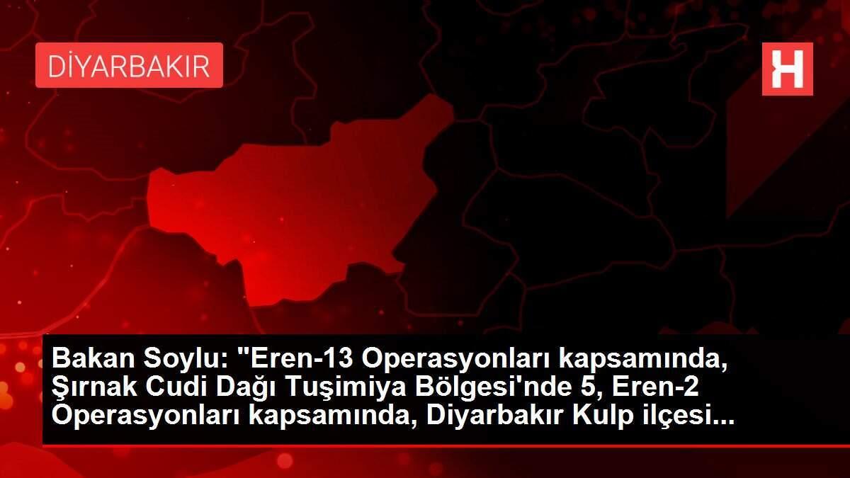 Eren operasyonları kapsamında Şırnak-Cudi Dağı Tuşimiya bölgesinde 5, Diyarbakır-Kulp ilçesi Yaylak kırsalında 2 olmak üzere 7 terörist etkisiz hale... Eren operasyonları kapsamında Şırnak-Cudi Dağı Tuşimiya bölgesinde 5, Diyarbakır-Kulp ilçesi Yaylak kırsalında 2 olmak üzere 7 terörist etkisiz hale...