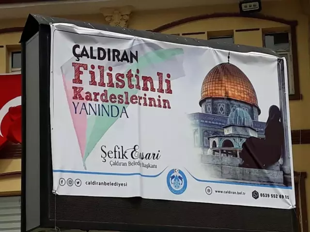 Çaldıran'dan Filistin'e destek Çaldıran'dan Filistin'e destek
