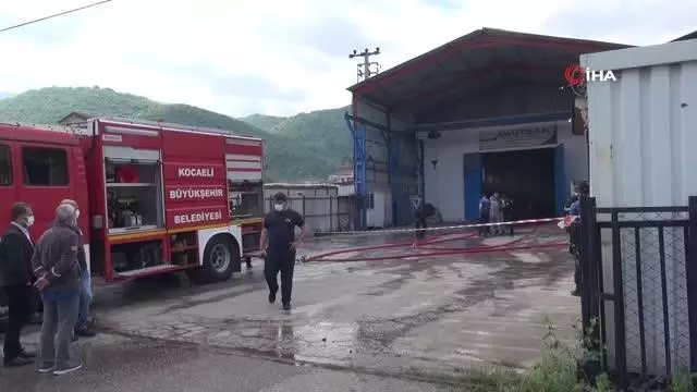 Çelik konstrüksiyon fabrikasında yangın paniği Çelik konstrüksiyon fabrikasında yangın paniği