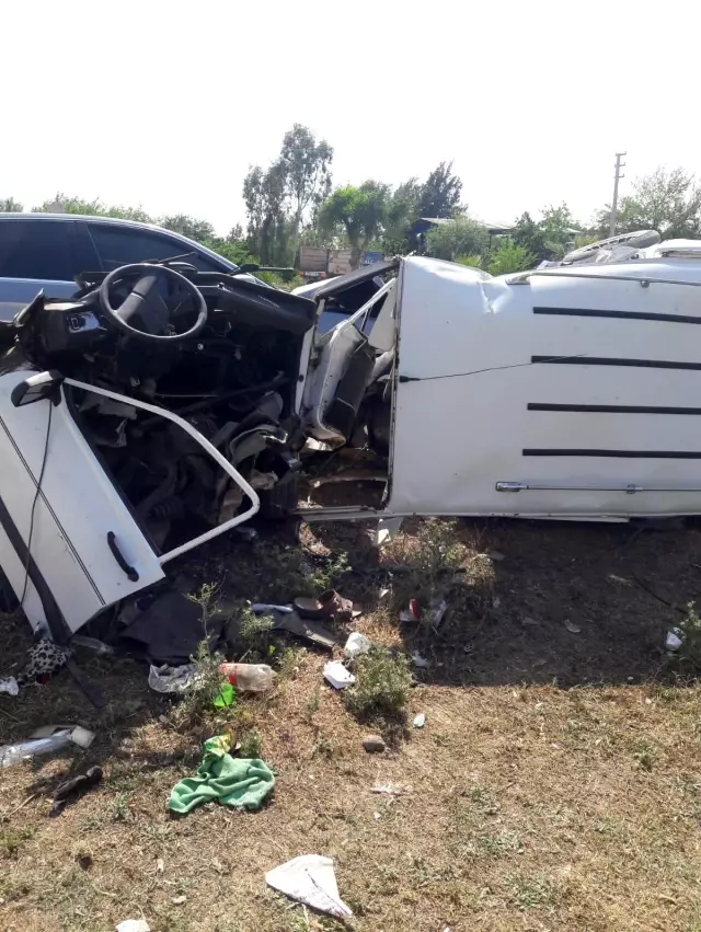 Hurdaya dönen araçtan yaralı kurtuldu Hurdaya dönen araçtan yaralı kurtuldu