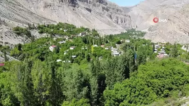 İki dağın arasında kalan köyü emekleriyle cennete çevirdiler