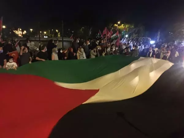 Ankara'da bin araçlı 'Kudüs'e Destek' konvoyu