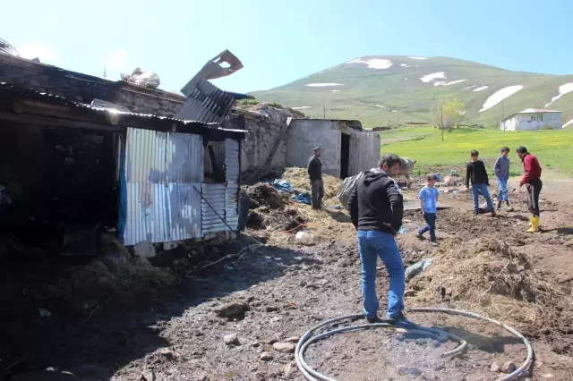 Son dakika haber: Erzurum'da feci yangın: 9 kişi yaralandı, 7 hayvan telef oldu