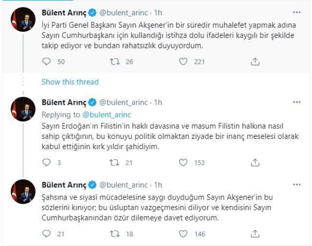 Eski Başbakan Yardımcısı Bülent Arınç'tan Meral Akşener için dikkat çeken sözler Eski Başbakan Yardımcısı Bülent Arınç'tan Meral Akşener için dikkat çeken sözler