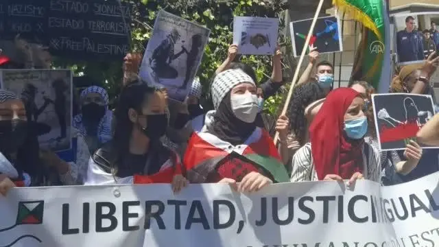 İspanya'da Filistin'e destek gösterisi