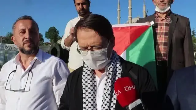 İsrail'in Filistinlilere saldırıları konvoy oluşturularak protesto edildi