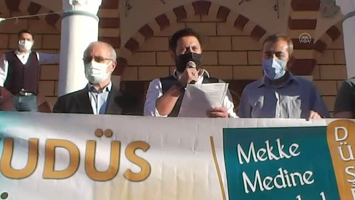 İsrail'in Filistinlilere saldırıları konvoy oluşturularak protesto edildi