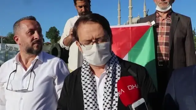 İsrail'in Filistinlilere saldırıları konvoy oluşturularak protesto edildi