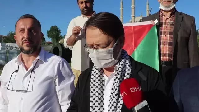 İsrail'in Filistinlilere saldırıları konvoy oluşturularak protesto edildi